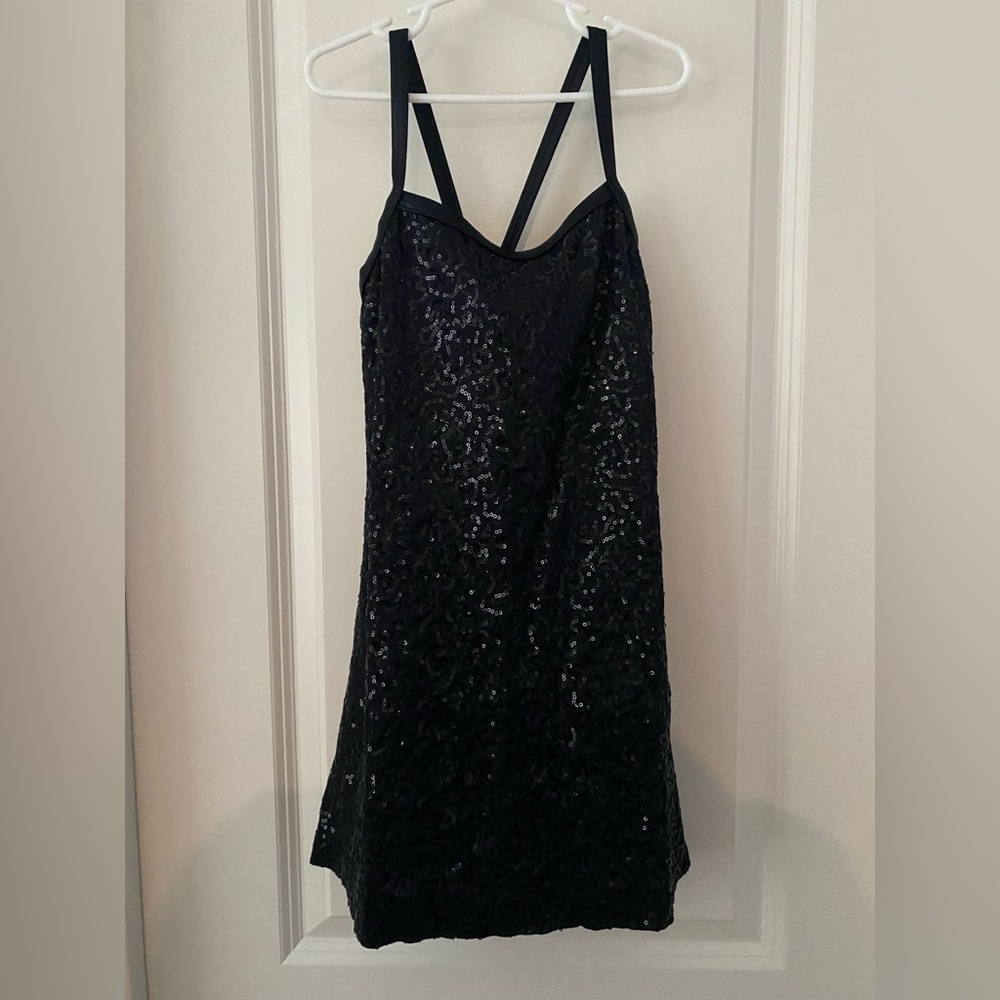 Black sequin dance costume